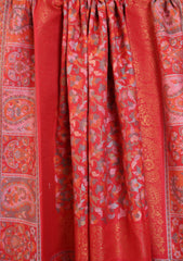 Pashmina Jamawar Shawl D#203 - Red