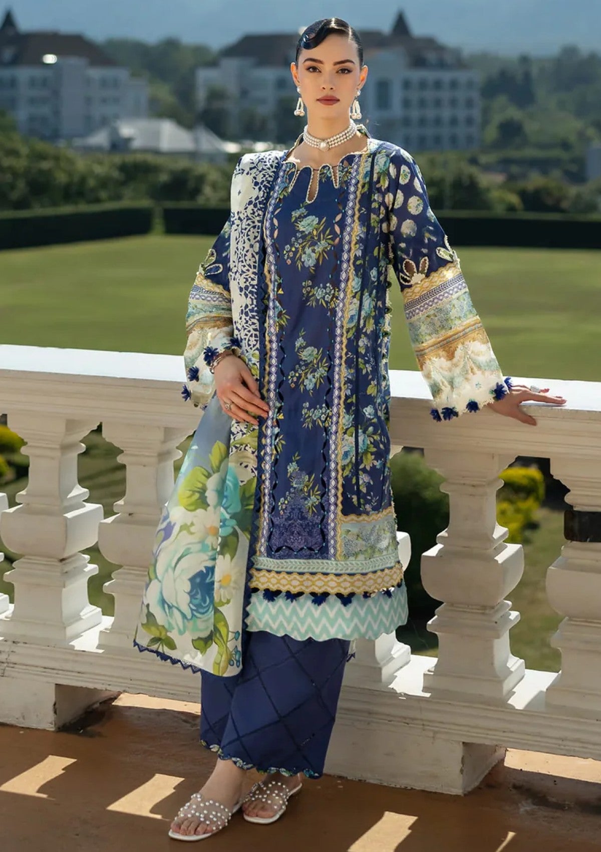 Lawn - Elaf Premium - Prints 25 - EPE-06B - OCEAN'S EMBRACE