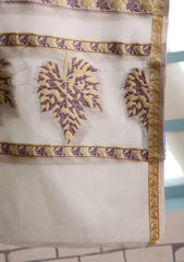 Jacquard Lawn Summer Shawl D#28 - Off White