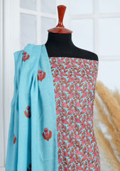 Winter - Riwaj - Pashmina Embroidered Suit - Edit 25 - D#05 - Ferozi