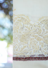 Pashmina Patch Work Shawl D - 13 - Off White