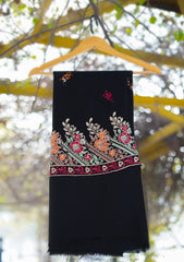 Pashmina Emboridered Shawl D - 128 - Black