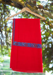 Pure Pashmina Kashmiri Work Shawl D - 26B - Red