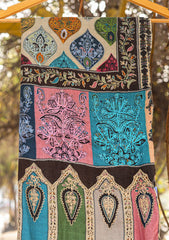 Pure Pashmina Qalamkari Shawl D - 09 - Skin