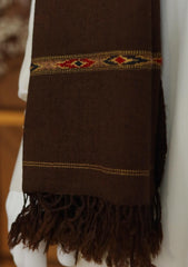 Men Shawls - Wool Shawls - D#18 - Choclate