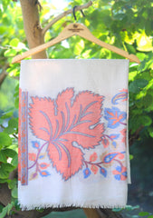 Pure Pashmina Kaani Jamawar Scarf D - 16 - Fawn