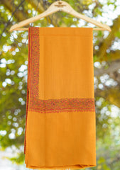 Needle Work Wool Shawl D - 31 - Mustard