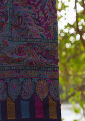 Pure Pashmina Kaani Jamawar Shawl D - 62 - N Blue