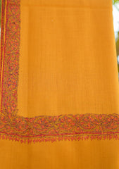 Needle Work Wool Shawl D - 31 - Mustard
