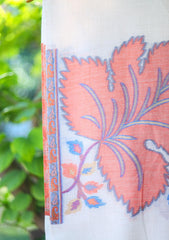 Pure Pashmina Kaani Jamawar Scarf D - 16 - Fawn