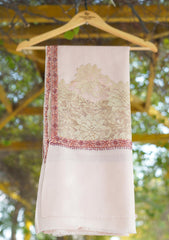 Pure Pashmina Patch Work Shawl D - 118 - L Peach