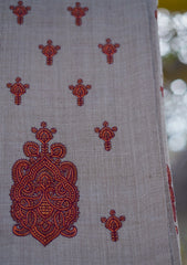 Pashmina Emboridered Shawl D - 126 - F brown