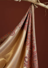 Pashmina Zari Jamawar Shawl D - 55 - Skin