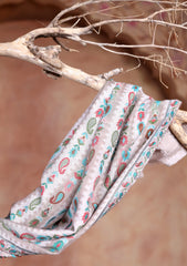 Pashmina Jamawar Scarf D#88 - Skin