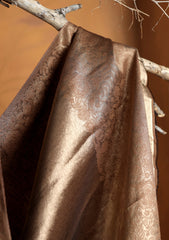 Silk Zari Jamawar Shawl D#15 - Brown