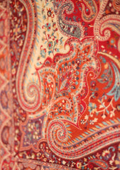 Pashmina Wool Kaani Jamawar Shawl D - 01 - Maroon