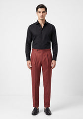 Vitale Barberis Canonico Super Fine Silk And Wool Fabric - B Maroon