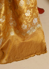 Formals - Fancy Closet - 2 pcs Suit - Satin Silk Jamawar D#06 Golden