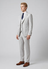 Loro Piana Lightest Suiting Super 150's Wool & Silk Fabric - Slati