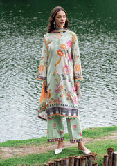 Lawn - Roheenaz - Garden Veil - Printed 25 - RGV#05-A - Crimson Whisper