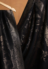 Silk Zari Jamawar Shawl D#02 - Black