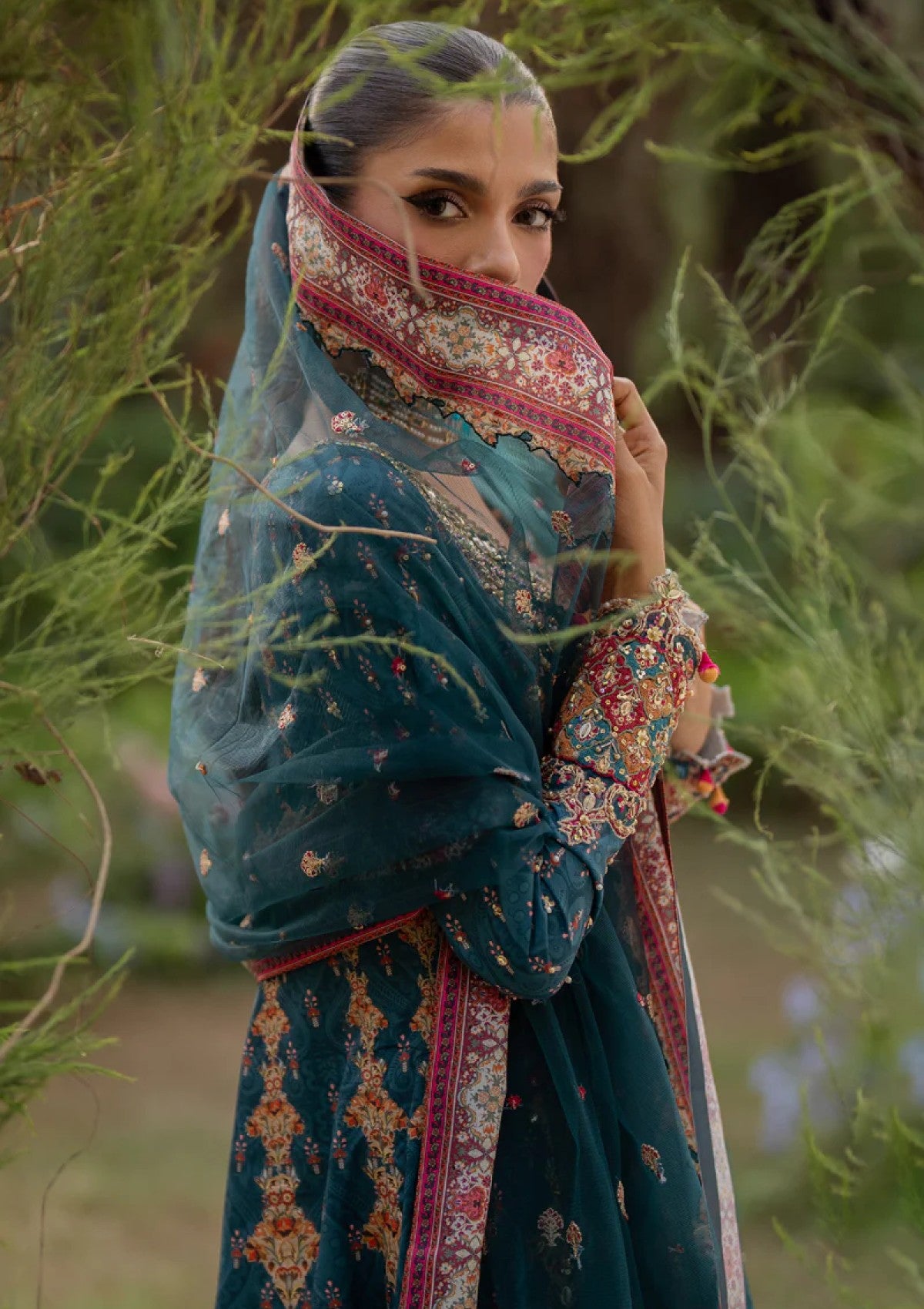 Winter Collection - Qalamkar - Luxe Silk 24 - UA-09 TINA