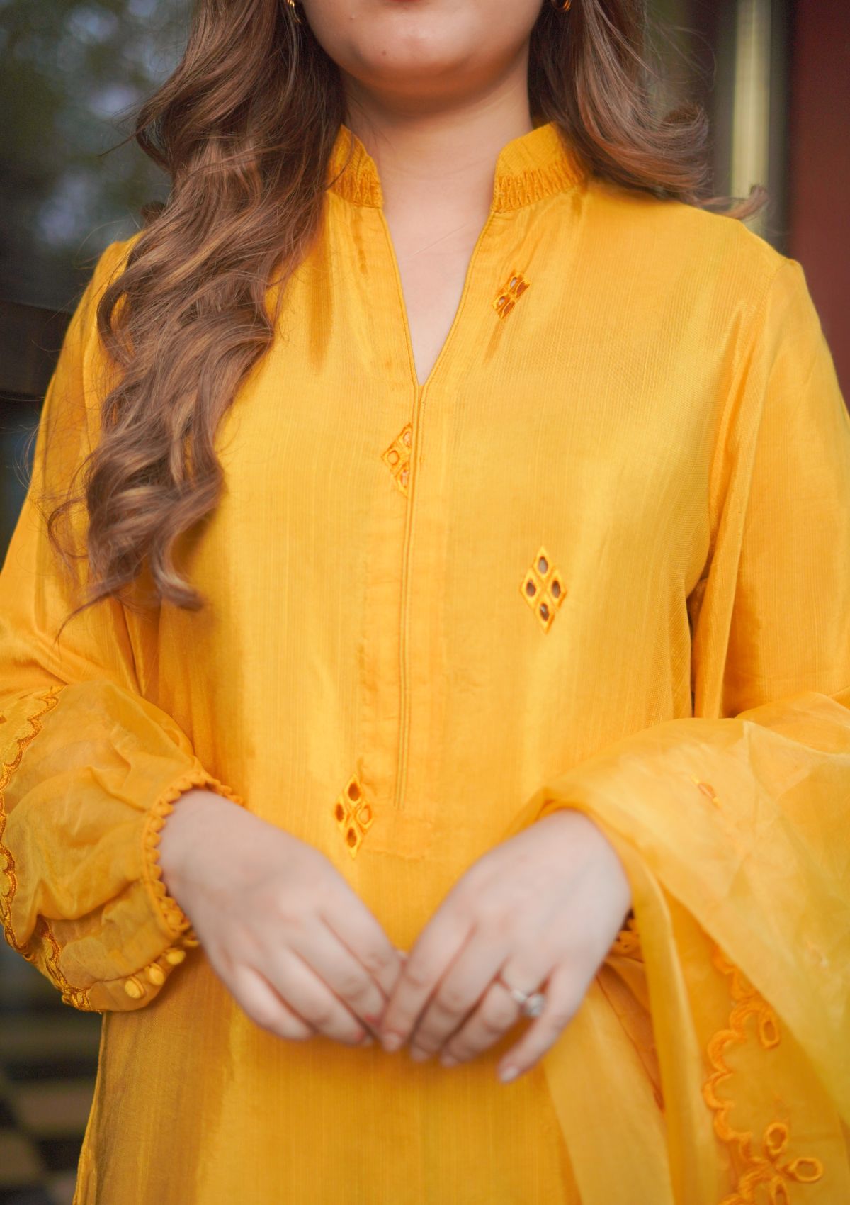 Pret Collection - Fozia Khalid - Silkspire - FKS#03 - MARIGOLD (MUSTARD)