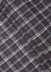 Tweed Selvage Check Woolen Fabric - W Black