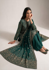 Formals - Riwaj - Fancy Bamber Chiffon - 2 Pcs Suit - CBD#2893 - Deep Green