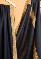 Pashmina Kashmiri Border Shawl D#171 - Black