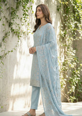Formals - Riwaj - Fancy Bamber Chiffon - 2 Pcs Suit - CBD#2928 - Ice Blue