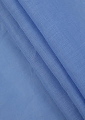 Thai Cotton Selvage Plain Linen Fabric - Sky