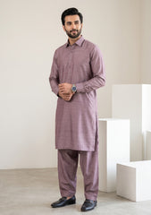Elite Men Raw Silk Fabric  - Purple