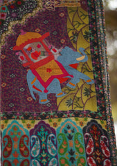 Pure Pashmina Kashmiri Work Shawl D - 23 - D Green