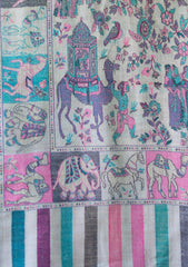 Pure Pashmina Kaani Jamawar Shawl D - 83 - Mouse