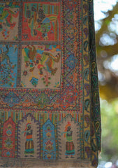 Pure Pashmina Kaani Jamawar Shawl D - 09 - G Brown