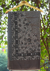 Pure Pashmina Kaani Jamawar Shawl D - 59B - Mouse