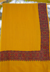 Pashmina Emboridered Shawl D - 64C - Mustard