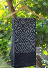 Pure Pashmina Kaani Jamawar Shawl D - 81 - Grey Black