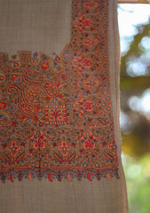Pashmina Emboridered Shawl D - 72 - L Brown
