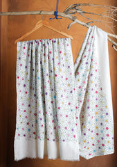 Pashmina Kashmiri Needle Work Shawl D#03 - Off White