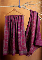 Karandi Embroidered Shawl D#03 - Magenta