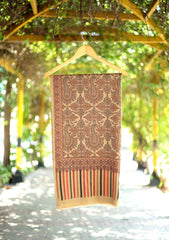 Digital Printed Wool Shawl D - 13 - Brown