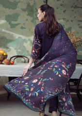 Winter - Sahar - Elara - Fall Printed - 3 Pcs - AW1-25-04 - Royal Plum