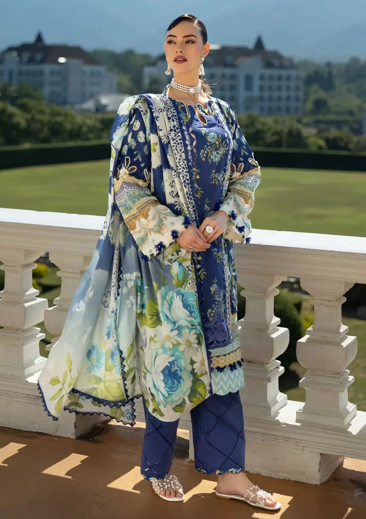 Lawn - Elaf Premium - Prints 25 - EPE-06B - OCEAN'S EMBRACE