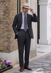 Carlo Barbera Riserva Superfine Exclusive Wool Fabric - B Black