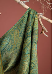 Pashmina Zari Jamawar Shawl D - 08 - Green
