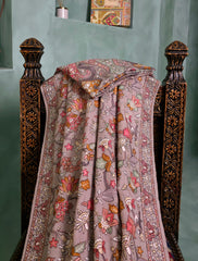 Pashmina Embroidered Jaaldar Shawl D#05 - S Grey