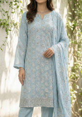 Formals - Riwaj - Fancy Bamber Chiffon - 2 Pcs Suit - CBD#2928 - Ice Blue