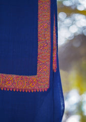 Pashmina Emboridered Shawl D - 64B - N Blue